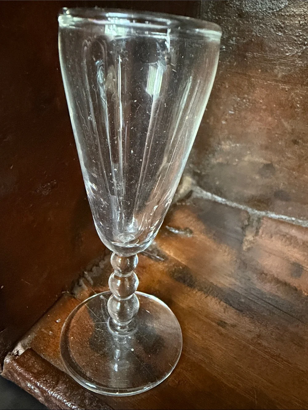 Vintage Pair of Cordial Clear Beehive Glasses